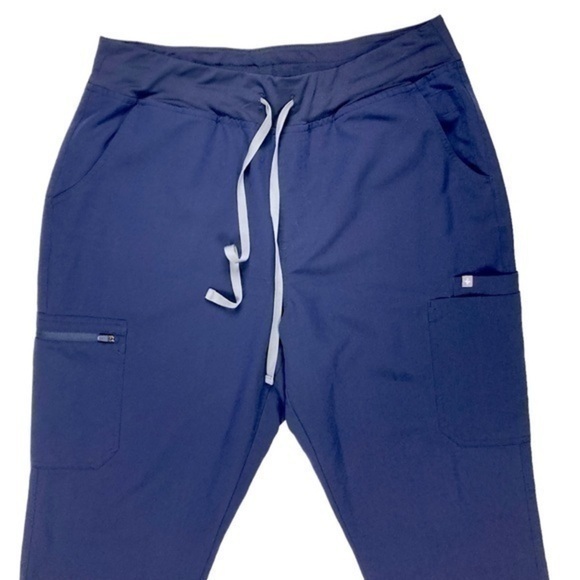 FIGS Cargo Pants Mens XL Navy Blue Axiom Straight Leg 7 Pockets Stretch Scrubs - Picture 3 of 16